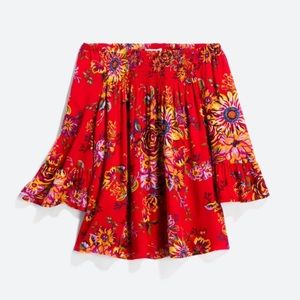 Beach Lunch Lounge Elora Bell Sleeve Peasant Top L